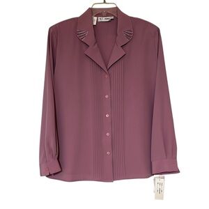 NWT Vintage Lavender Blouse Collar detail and pleats Sz 20W